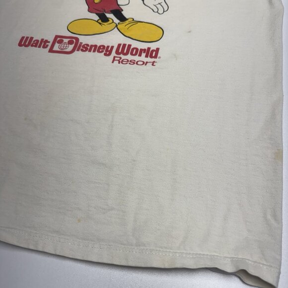Vintag 80s Walt Disney World Resort Florida T Shirt XL 20.5x25.5 White USA - Picture 8 of 14